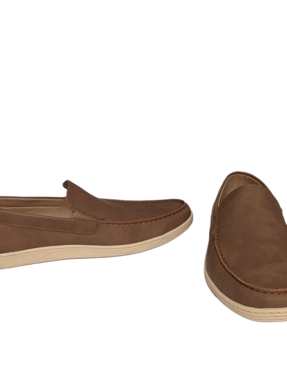 IZOD Seapoint Loafers Mens 10.5 M Tan Slip On Memory Foam Shoes - Picture 6 of 10
